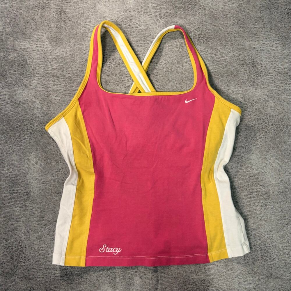 Nike Pink Colorblock Tank Top